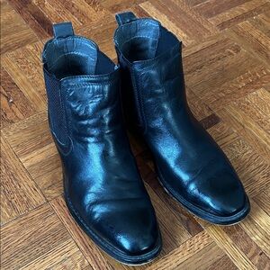 Steve Madden Black Leather Ankle Boots
